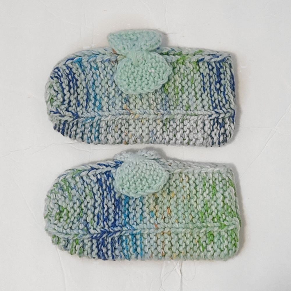 Multi Colored Hand Knit Slippers